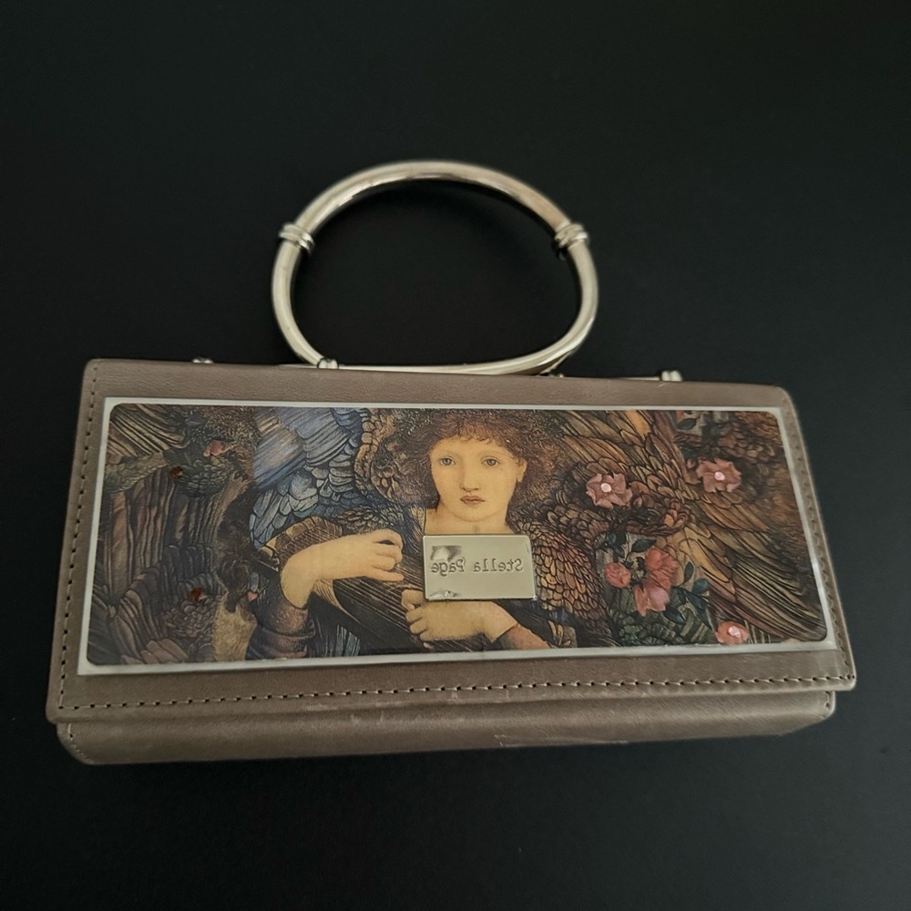 Stella Page Artistic Grey Mini Bag with Silver Handle